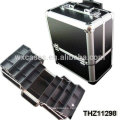 professional aluminum cosmetic rolling case with 8 trays inside from Foshan